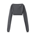 Miu Miu Cropped Boatneck Sweater "Slate Grey"