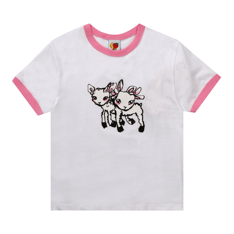 Sky High Farm Workwear Eri Print Baby Knit Tee "White"