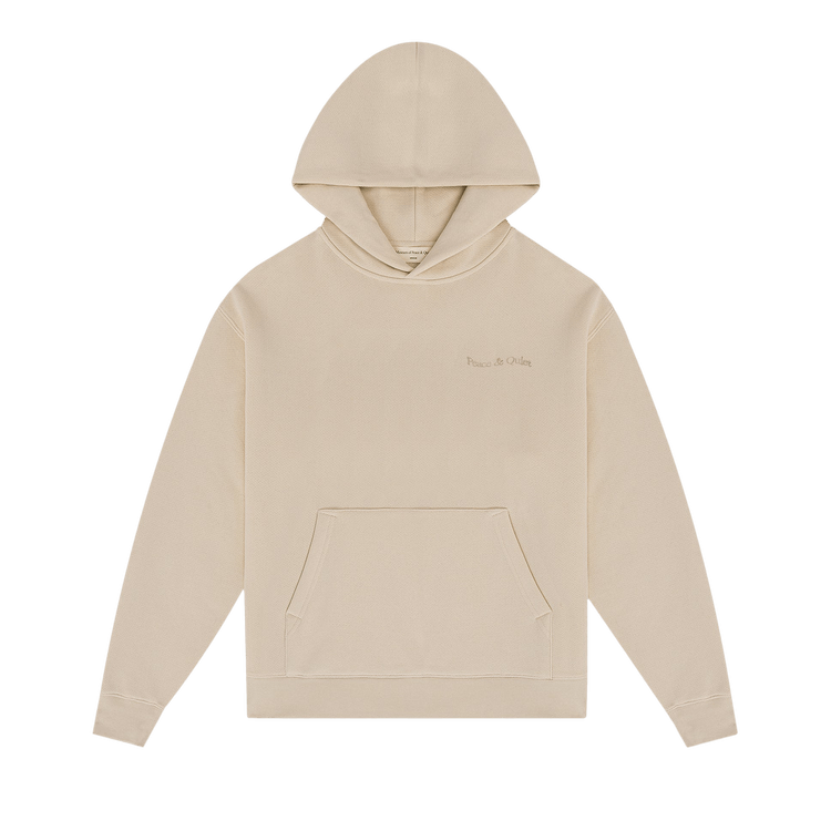 Museum of Peace & Quiet Wordmark Pigment Dyed Hoodie "Taupe"
