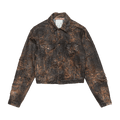 Acne Studios Distressed Monogram Denim Jacket "Brown"