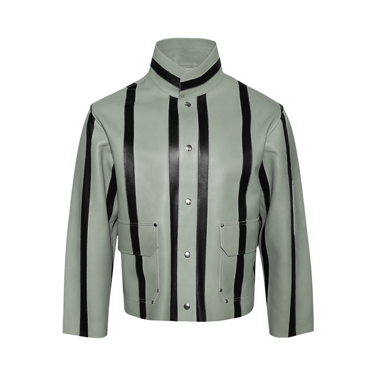 Bode Seafoam Stripe Welding Jacket "Seafoam Black"