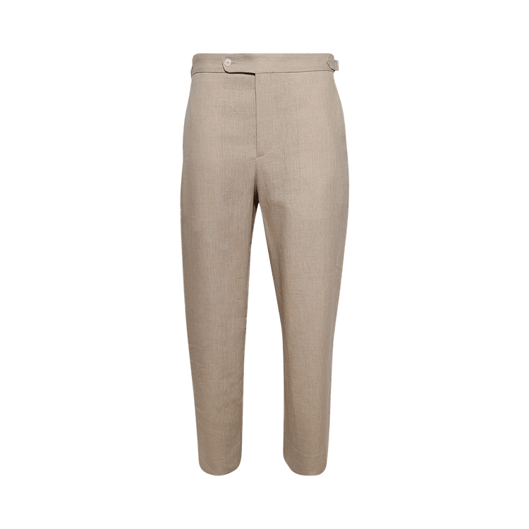 Bode Lightweight Linen Side Buckle Trousers "Wheat"