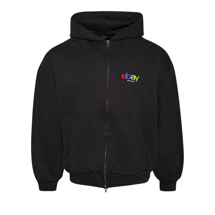 Balenciaga x eBay Zip Hoodie "Washed Black"