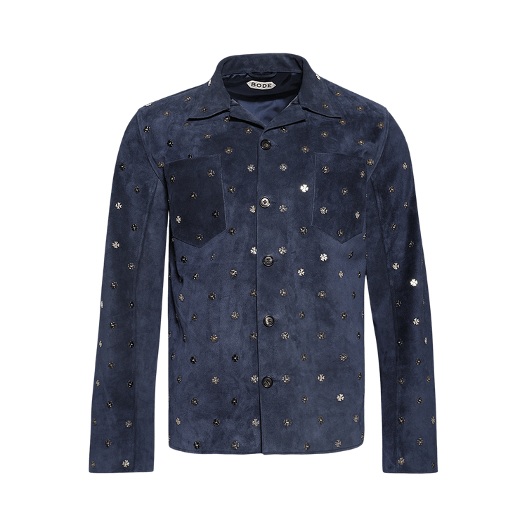 Bode Clover Work Shirt "Dark Navy"