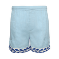 Bode Seedling Stripe Shorts "White/Blue"