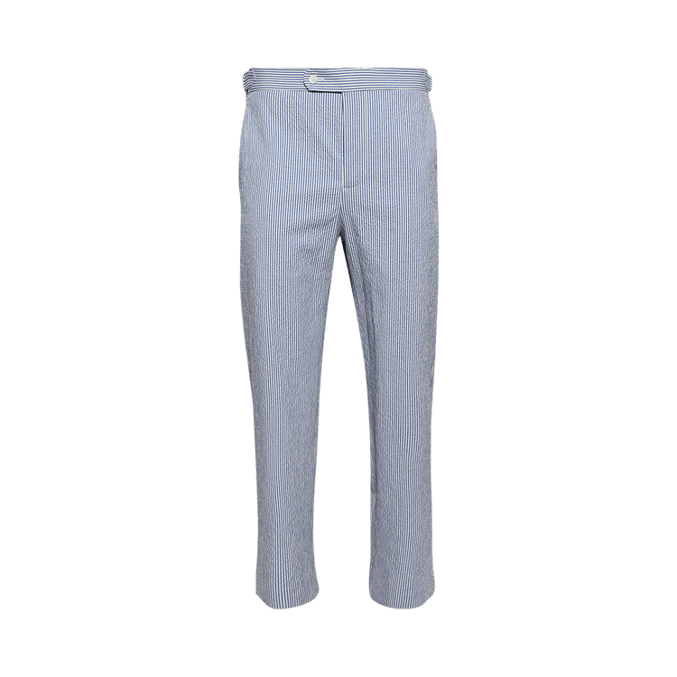 Bode Club Stripe Side Buckle Trousers "White/Blue"