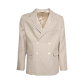 Bode Lightweight Linen Double-Breasted Suit Jacket "Wheat"