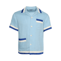 Bode Seedling Stripe Shirt "White/Blue"
