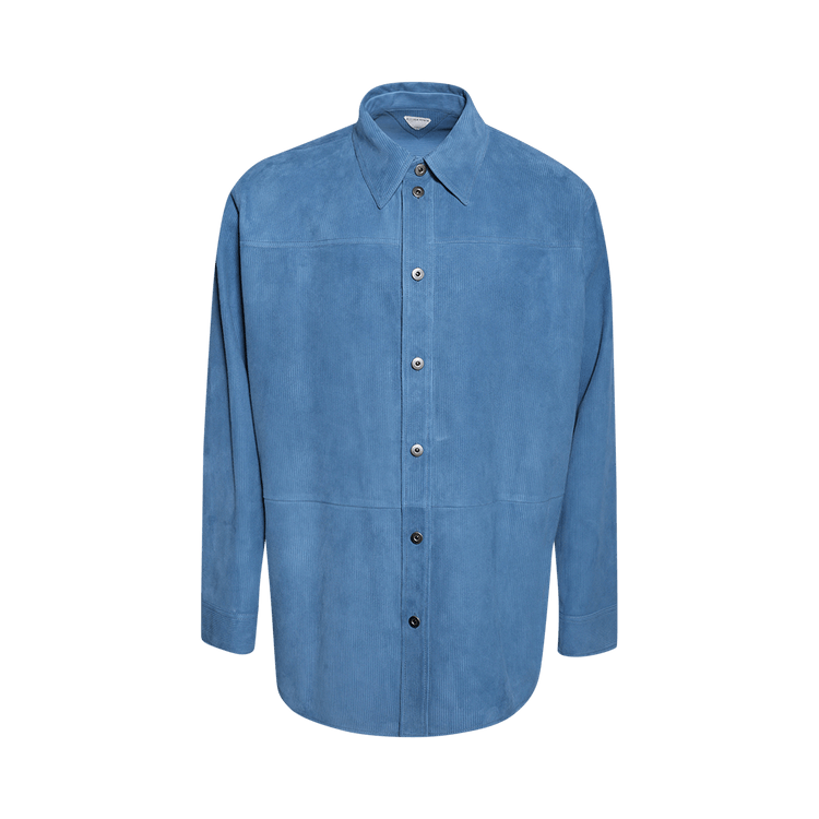 Bottega Veneta Corduroy Shirt "Aegean Blue"