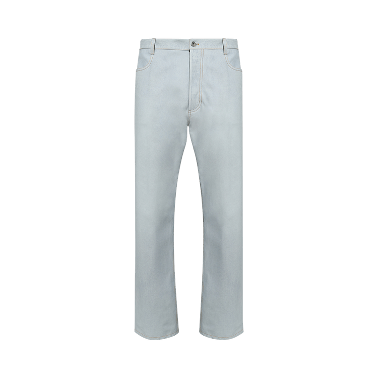Bottega Veneta Printed Denim Leather Pants "Blue Extra Bleach"