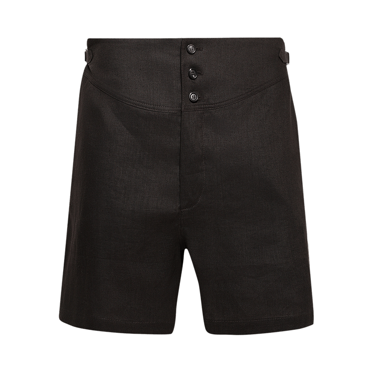 Bode Linen Shorts "Brown/Black"