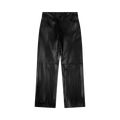 Entire Studios Straight Leg Pants "Black Leather"
