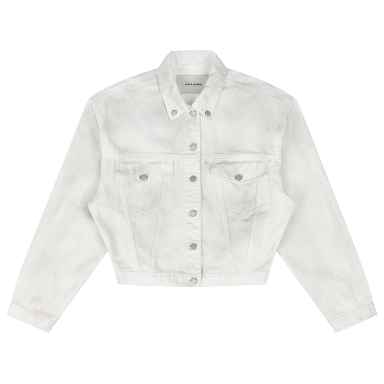 Entire Studios Shrunken Denim Jacket "Bone"