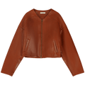 Entire Studios Arced Leather Jacket "Copper"