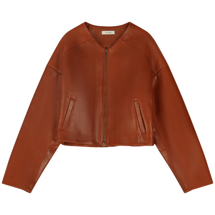 Entire Studios Arced Leather Jacket "Copper"