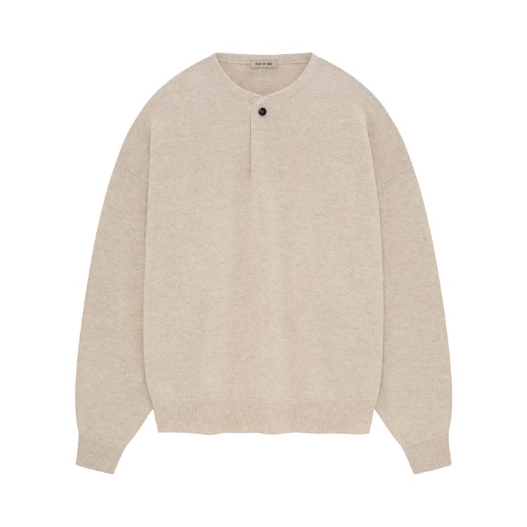 Fear of God Fine Knit Henley "Heather Beige"
