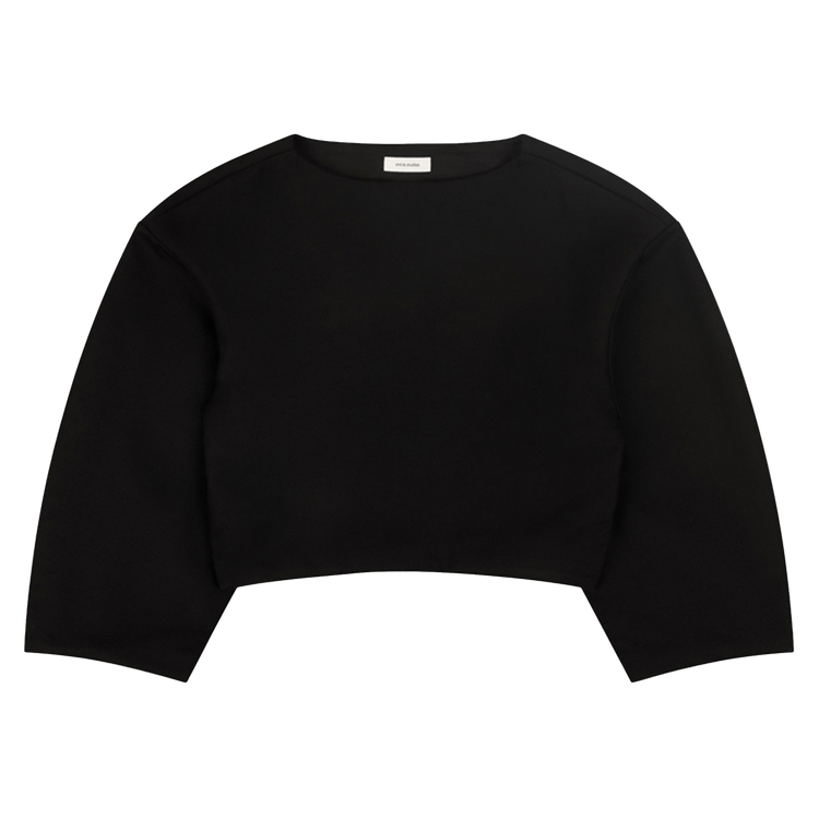Entire Studios Boat Neck Jumper "Black Wool"