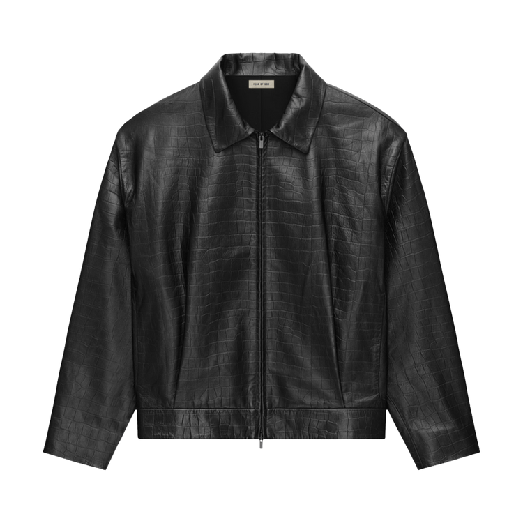 Fear of God Leather Cropped Jacket "Black"