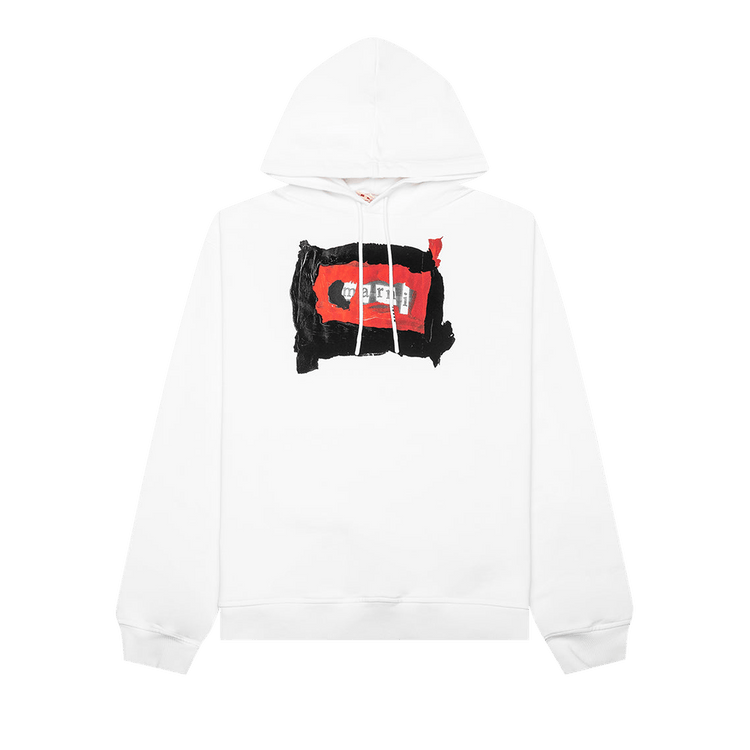 Marni Logo Printed Hoodie "Lily White"