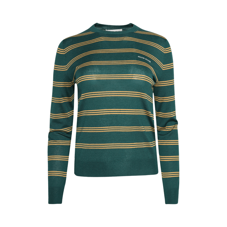 Miu Miu Striped Sweater "Verde"