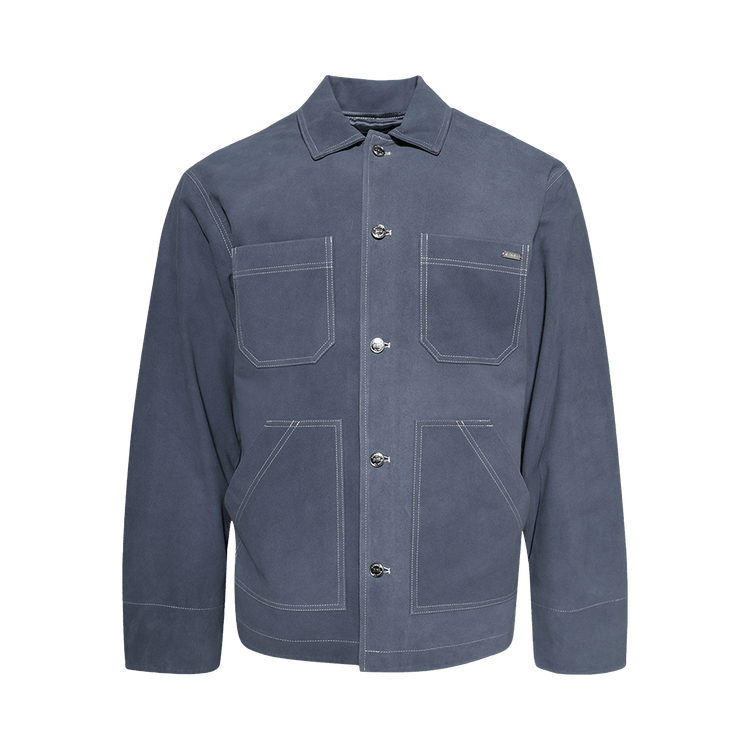 Nahmias Suede Workman Jacket "Denim Blue Suede"