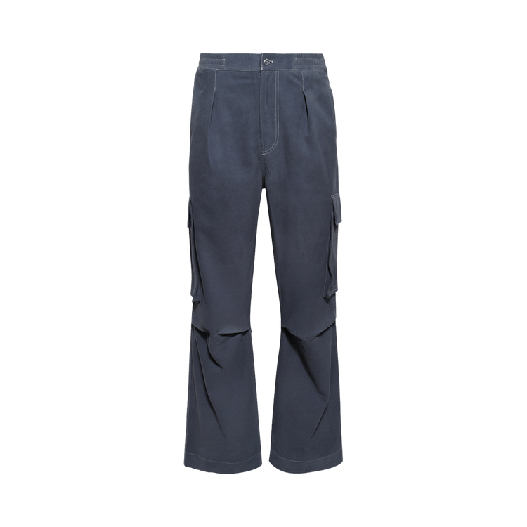Nahmias Suede Pleated Cargos "Denim Blue Suede"