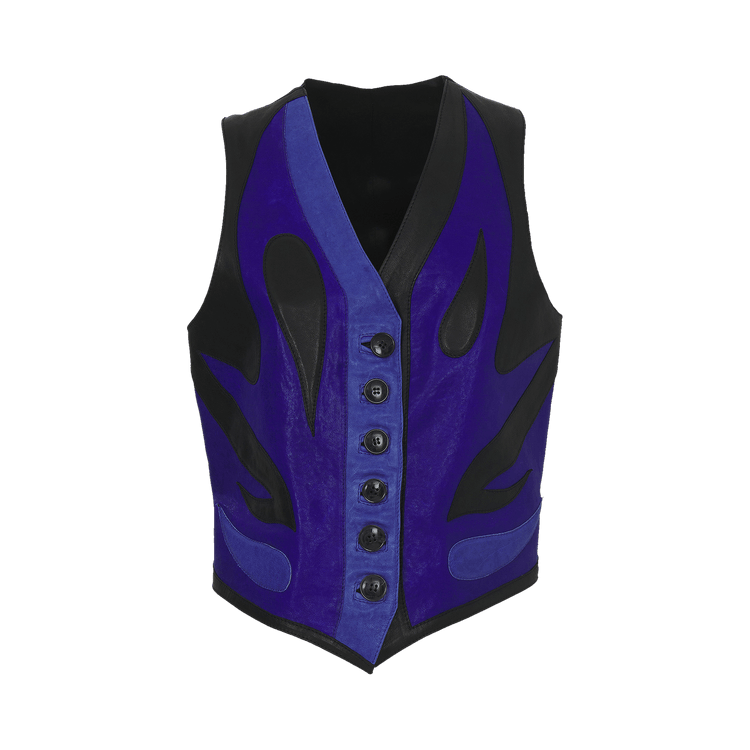 Martine Rose Appliqué Waistcoat "Black/Blue"