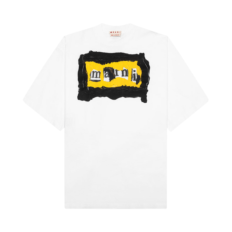 Marni Logo Printed Crewneck T-Shirt "Lily White"