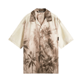 Palm Angels Sunset Palms Bowling Shirt "Beige"