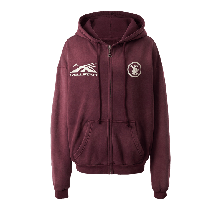 Hellstar Hs Logo Zip-Up "Burgundy"