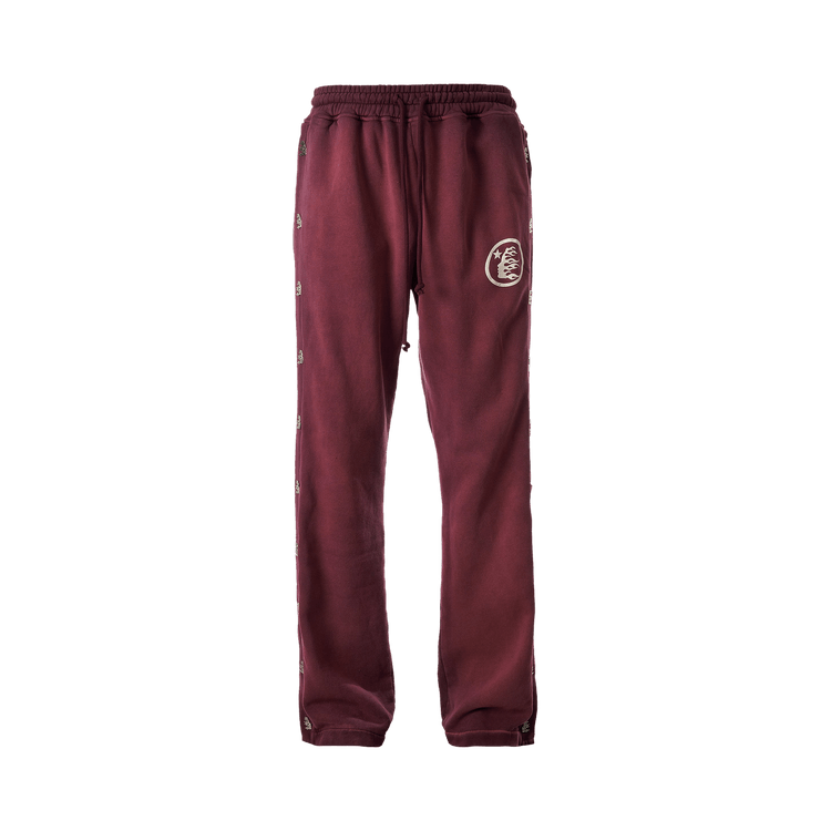 Hellstar Mirror Face Sweatpants "Burgundy"