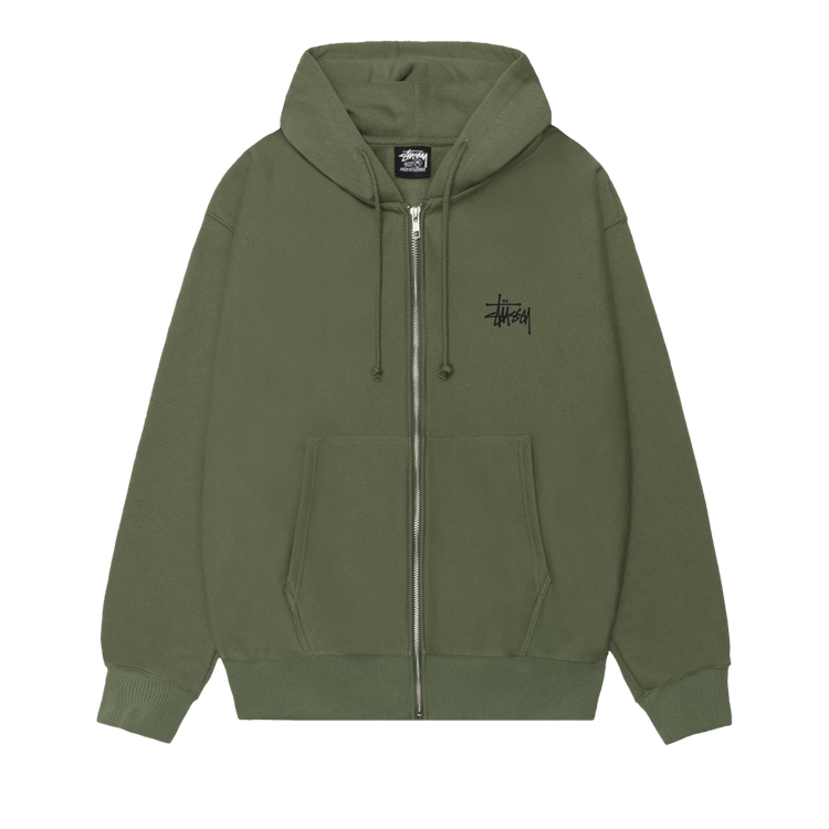 Stussy Big & Meaty Zip Hoodie "Olive"
