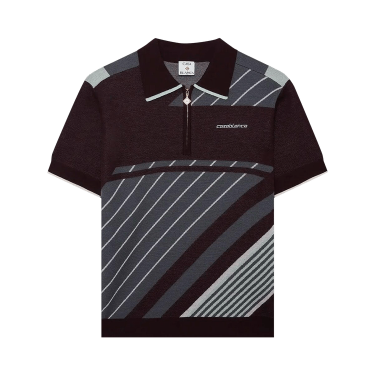 Casablanca Diagonal Sporty Polo "Purple"