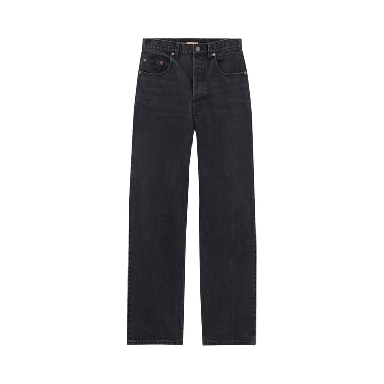Saint Laurent Carrot-Fit Jeans "Used Paris Black"