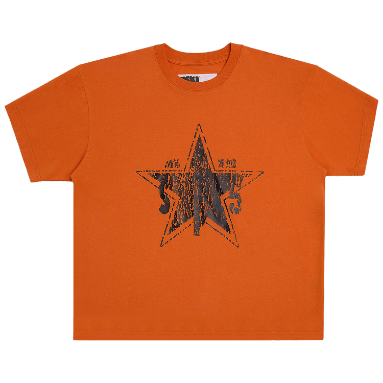 Sp5der Big Star Tee "Red Orange"