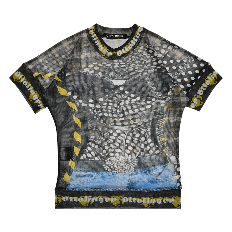 Ottolinger Mesh T-Shirt "Polka Dot Zip Print"