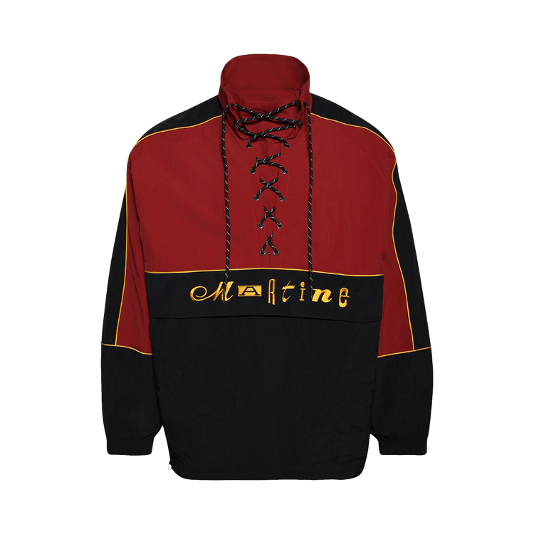 Martine Rose Lace Up Windbreaker "Black/Burgundy"