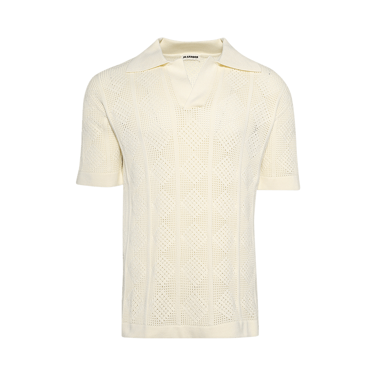 Jil Sander Knit Polo T-Shirt "Moon Dust"