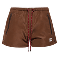 Miu Miu Technical Fabric Shorts "Cocoa Brown"
