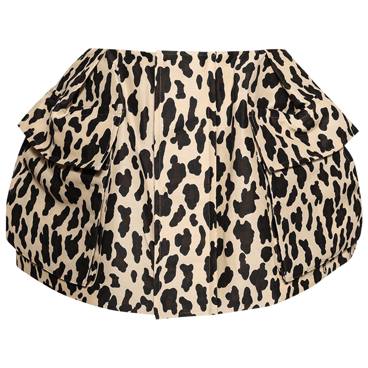 Sacai Leopard Print Shorts "Ecru"