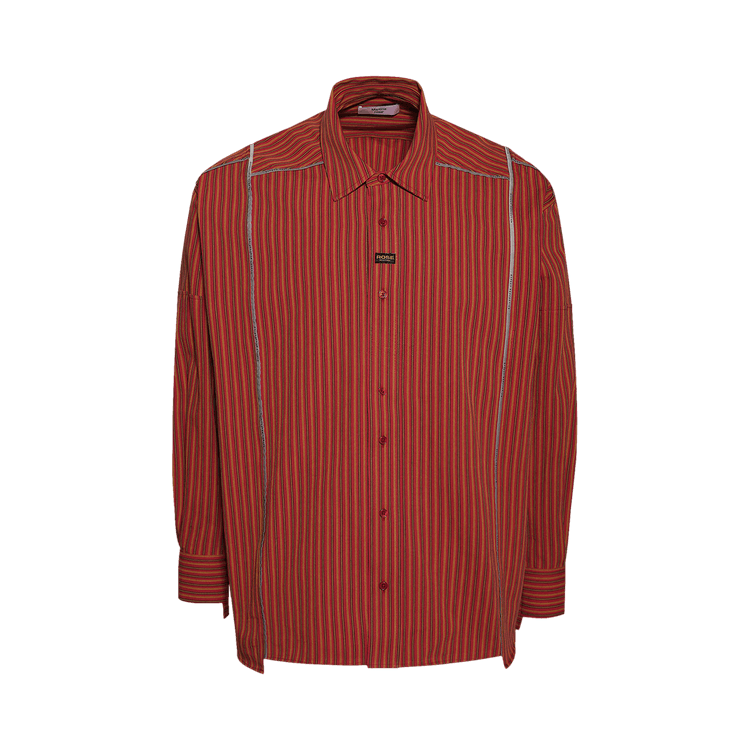Martine Rose Cut Overshirt "Red/Yellow"