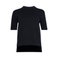 Sacai Poplin Knit Pullover "Navy Blue Stripe"