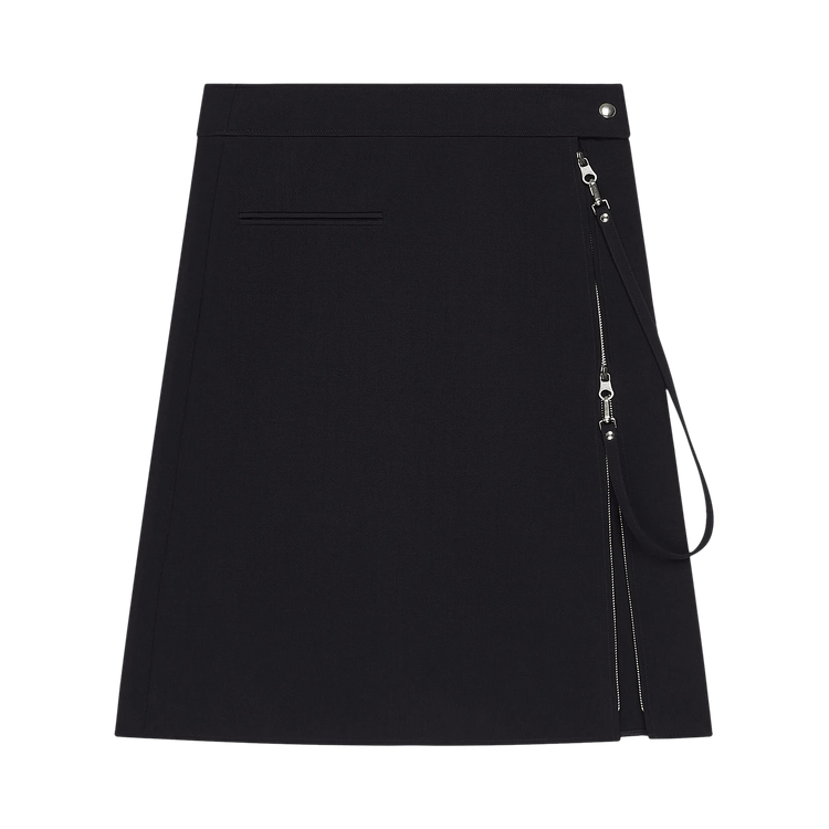 Courrèges Zipped Heritage Crepe Skirt "Black"