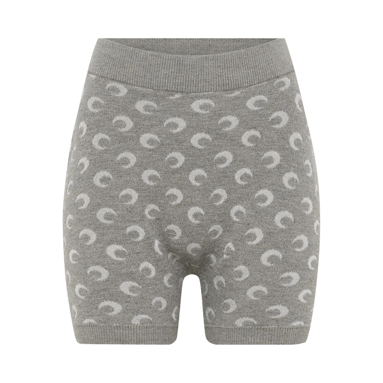 Marine Serre Moon Jacquard Knit Shorts "Grey"