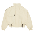 Marine Serre Regenerated Gabardine Twill Bomber Jacket "Beige"