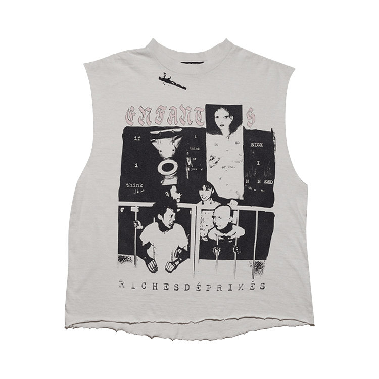 Enfants Riches Déprimés Endless Blockades Cut Off T-Shirt "Faded White"
