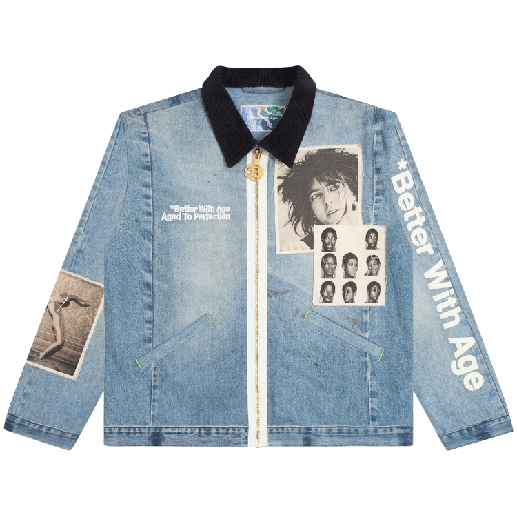 *Better With Age Rock City Reconstructed Denim Jacket "Indigo"