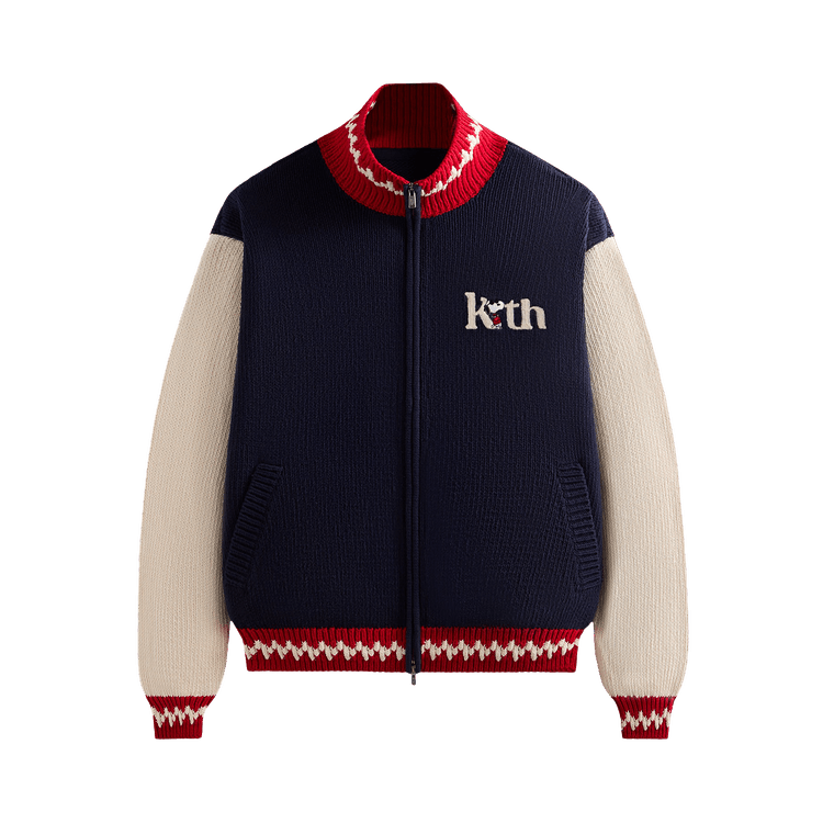 Kith For Peanuts Globe Wyona Full Zip Sweater "Nocturnal"