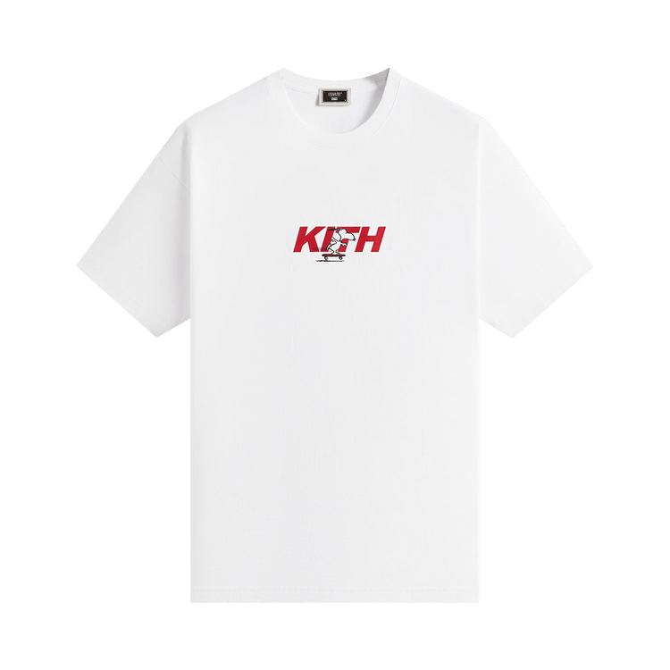 Kith For Peanuts Snoopy Skateboard Fast Logo Tee "White"