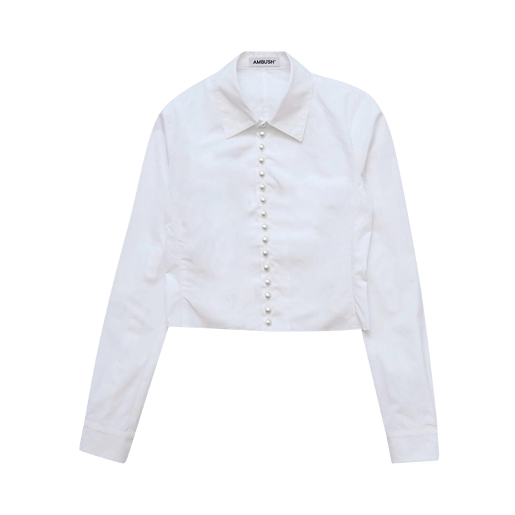 Ambush Fitted Pearl Button Shirt "White"